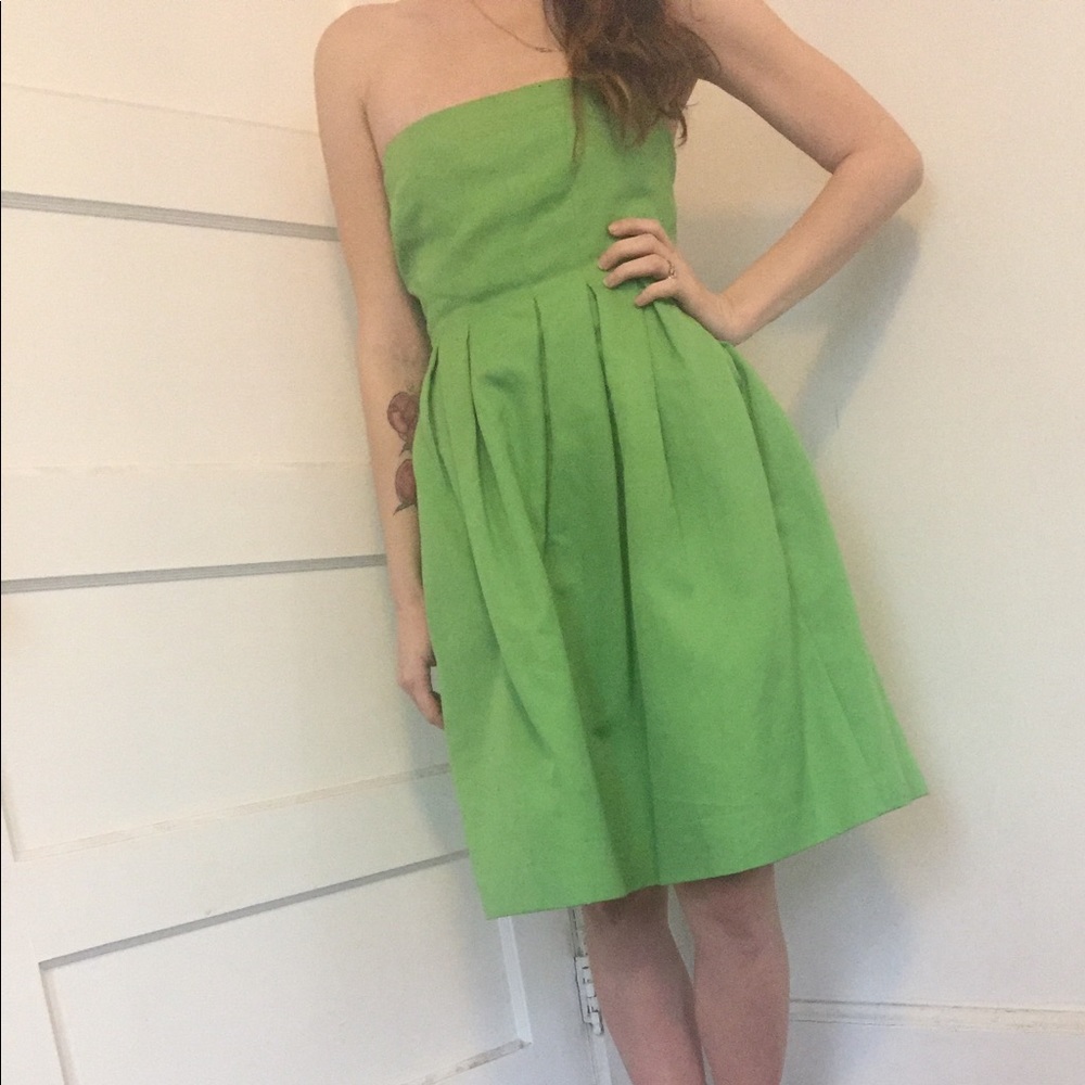 J. Crew pleated midi dress